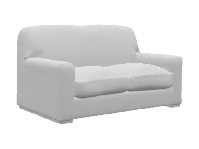 3D model for A rainbow colored big stuffy couch.