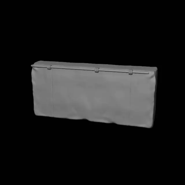 3D model for A heavy and worn Concrete barrier