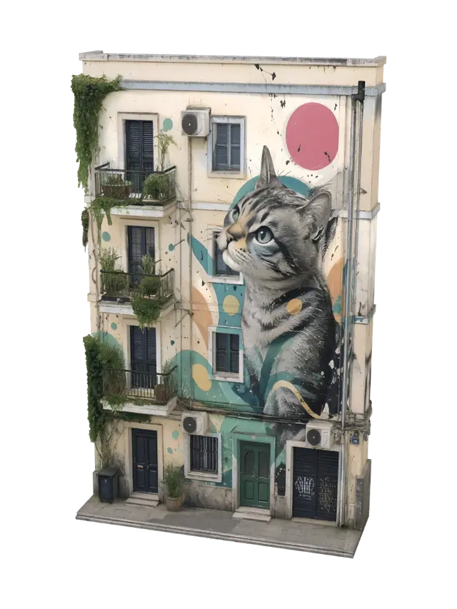 3D model for Urban Cat Portrait
