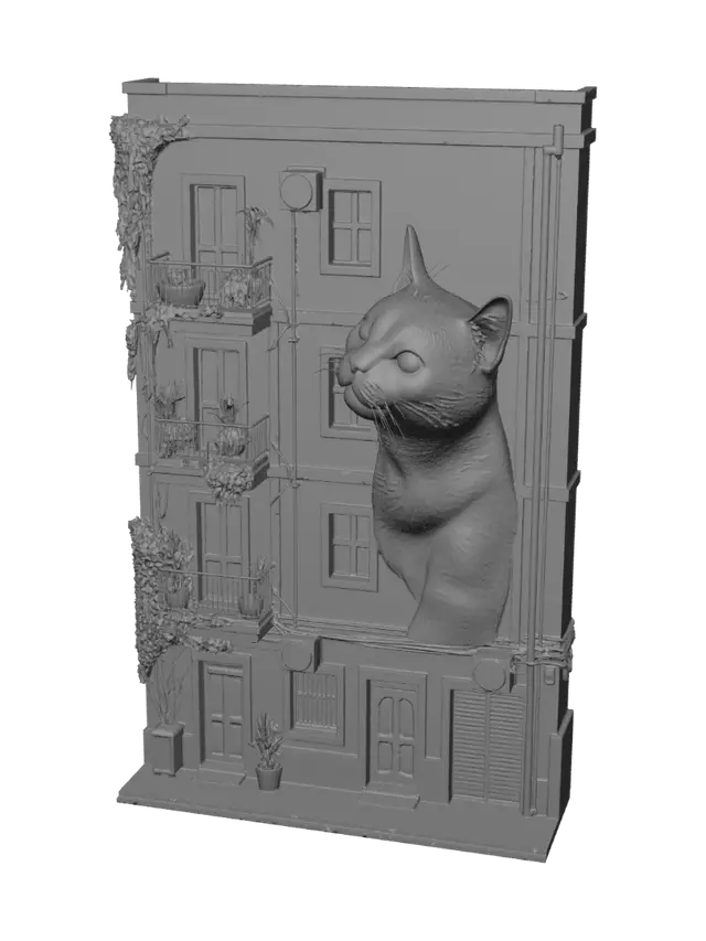 3D model for Urban Cat Portrait