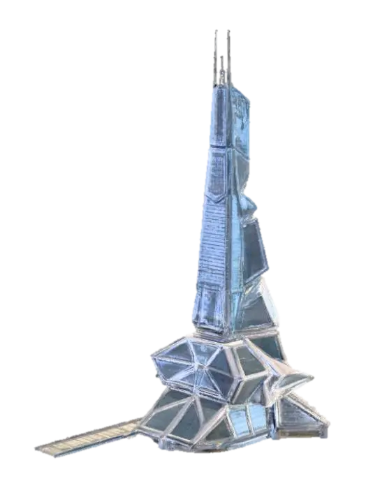 3D-модель Futuristic Skyscraper at Dusk - Offices, згенерована ШІ