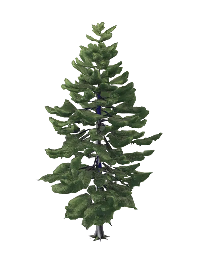 Photorealistic Pacific Northwest red alder tree, slim pale gray trunk, realistic bark… 3D model, vytvořený pomocí AI