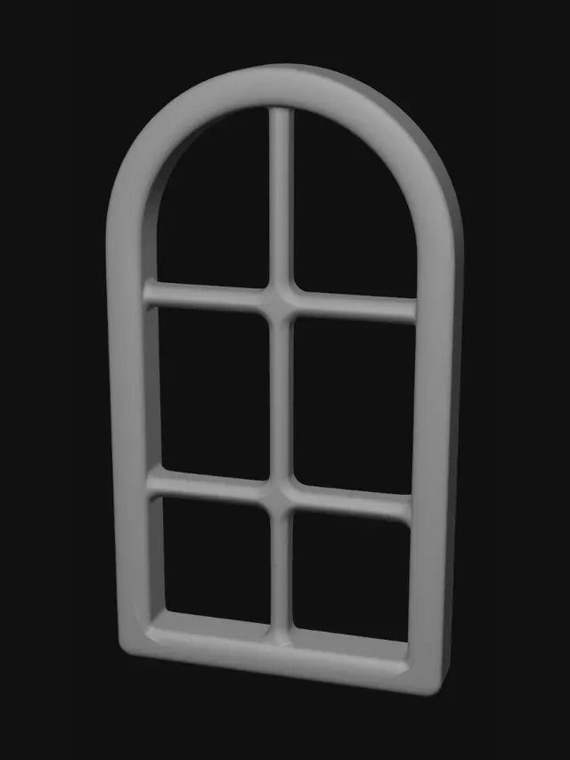3D model for Double Arched Window Design