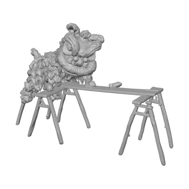 3D model for Golden Lion Dance on Stage