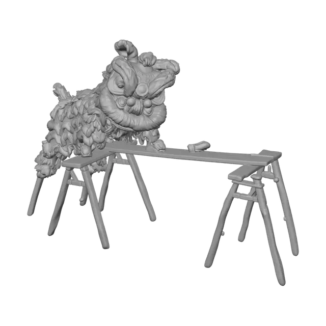 3D model for Golden Lion Dance on Stage