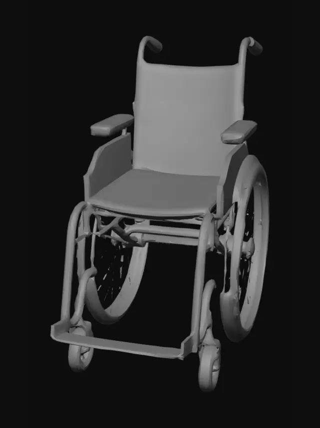 3D model for Silla de ruedas realista