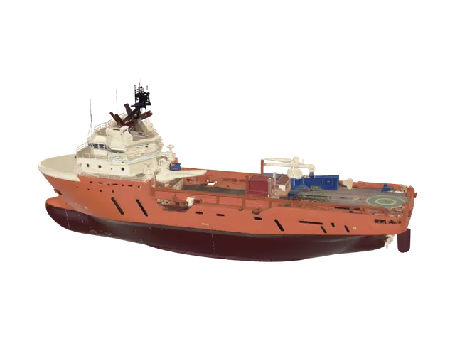 3D model for Orange Offshore Supply Vessel