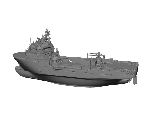 3D model for Orange Offshore Supply Vessel