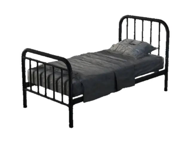 prison bed, hyper realistic, 4K - Grunge 3D model, vytvořený pomocí AI