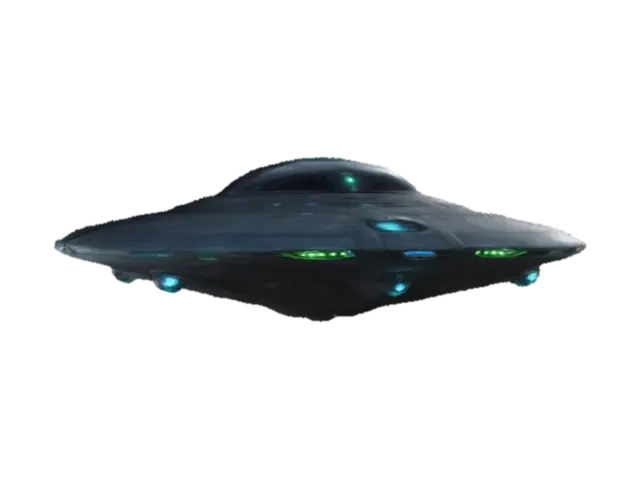 ufo, flying saucer, alien ship, ultra realistic, hyper detailed, 4K 3D model, vytvořený pomocí AI