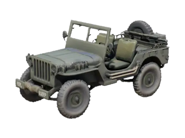 3D model for Vintage Military Jeep Model