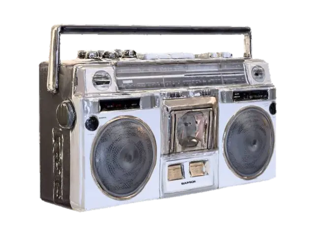 Boombox Classic, #PBR# - 90s 3D model, vytvořený pomocí AI