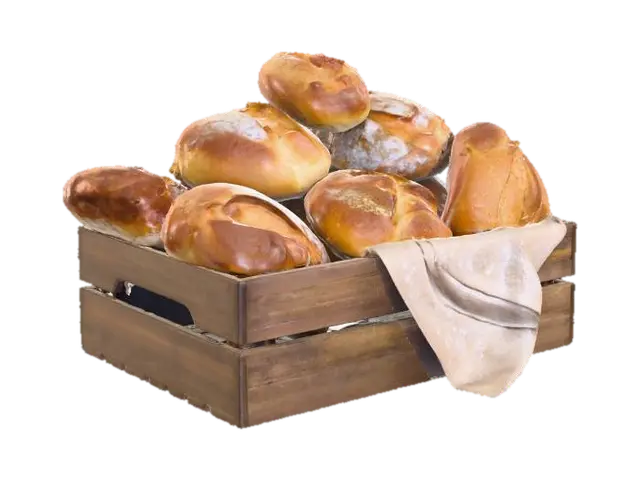 Crate of Fresh Bread 3D model, vytvořený pomocí AI