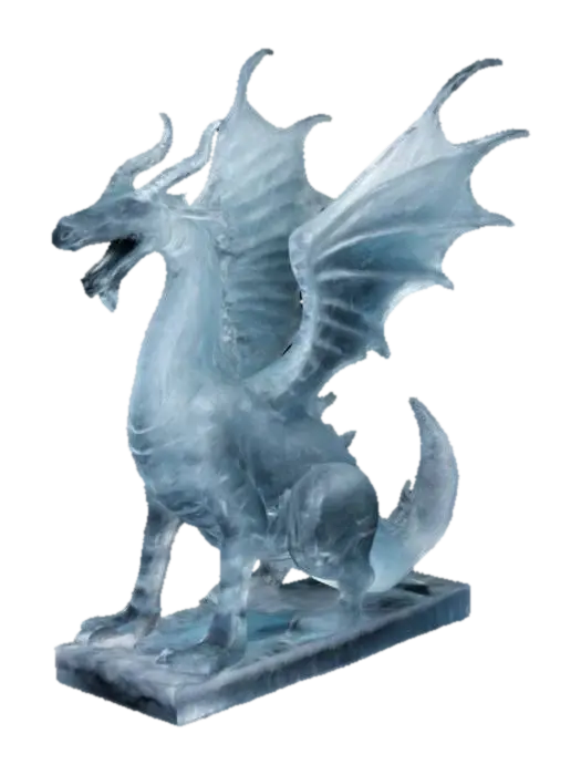 ice statue, 4K, hyper realistic, ultra detailed - Frosted 3D model, vytvořený pomocí AI