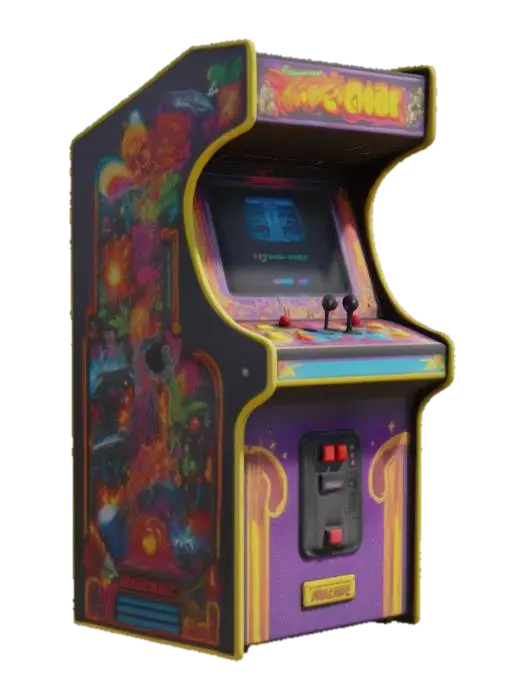 Retro Arcade Machine - Entertainment 3D model, vytvořený pomocí AI