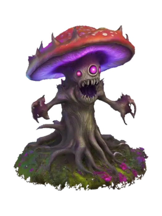 Fungal Fiend 3D model, vytvořený pomocí AI