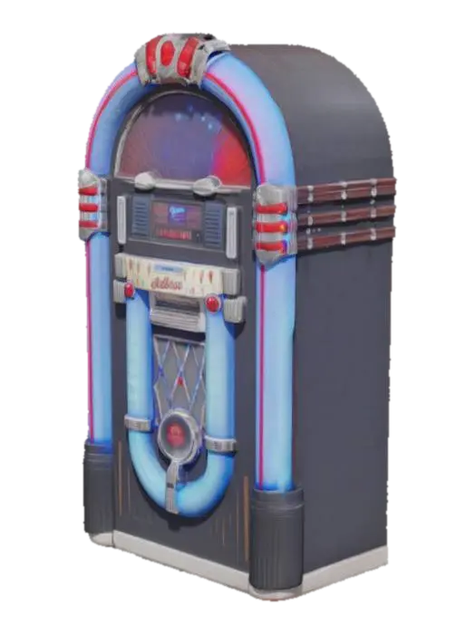 Retro Jukebox - Entertainment 3D model, vytvořený pomocí AI