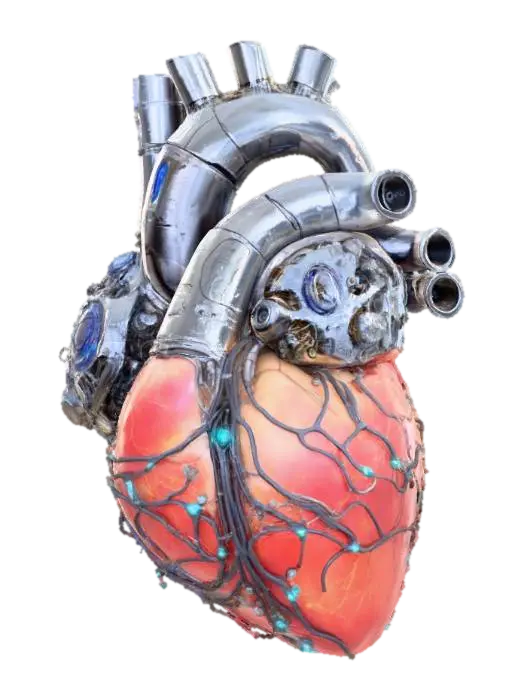 Cybernetic Heartbeat - Device 3D model, vytvořený pomocí AI