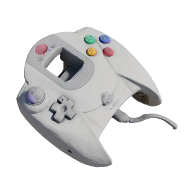 Dreamcast Controller - Joystick 3D model, vytvořený pomocí AI