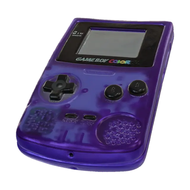 Purple Game Boy Color 3D model, vytvořený pomocí AI