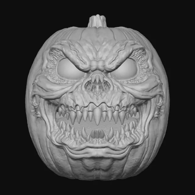 3D model for Fierce Pumpkin Face, #Halloween2025#
