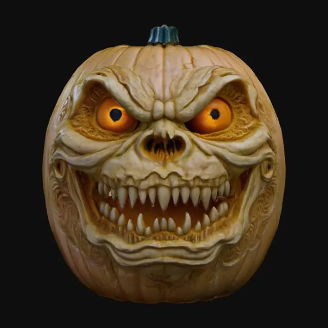 3D model for Fierce Pumpkin Face, #Halloween2025#