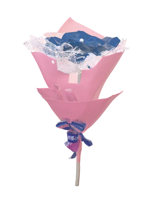 3D model for Blue Rose Bouquet