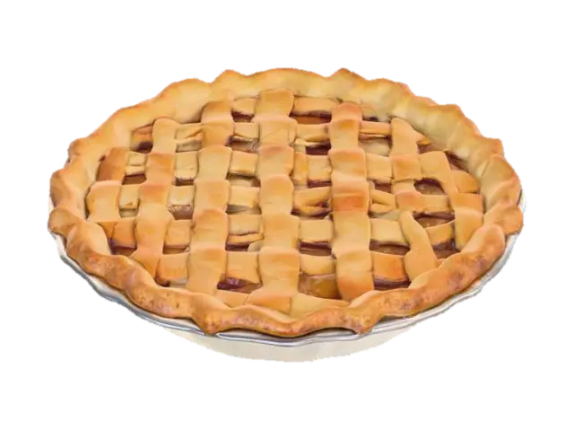 #food#, Realistic lattice topped pie in a pie tin. 3D model, vytvořený pomocí AI