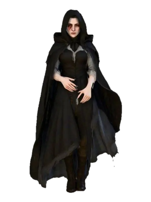 Create a hyper realistic human female character inspired by the Bloodborne game.… 3D model, vytvořený pomocí AI