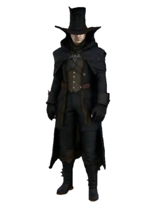 Create a hyper realistic human male character inspired by the Bloodborne game.… 3D model, vytvořený pomocí AI