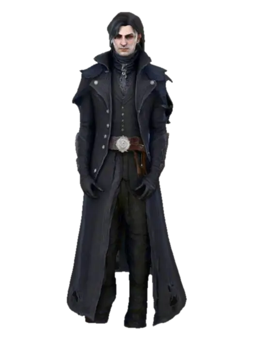 Create a hyper realistic human male character inspired by the Bloodborne game.… 3D model, vytvořený pomocí AI