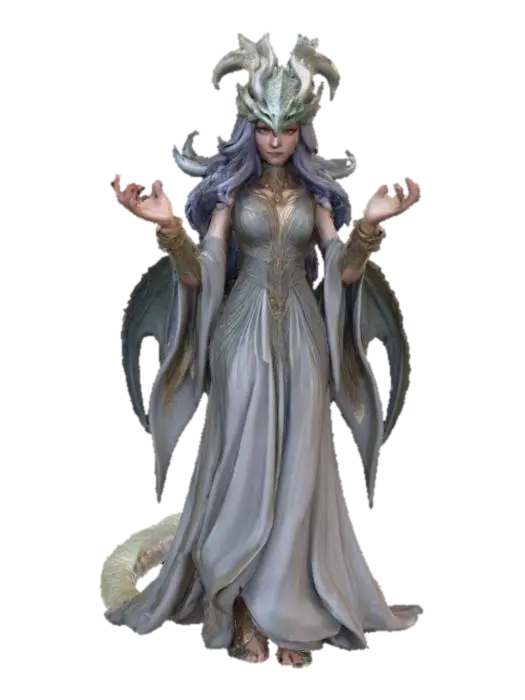 Ultra realistic Lamia. Highly detailed face and hands. Body parts should have a type… 3D model, vytvořený pomocí AI