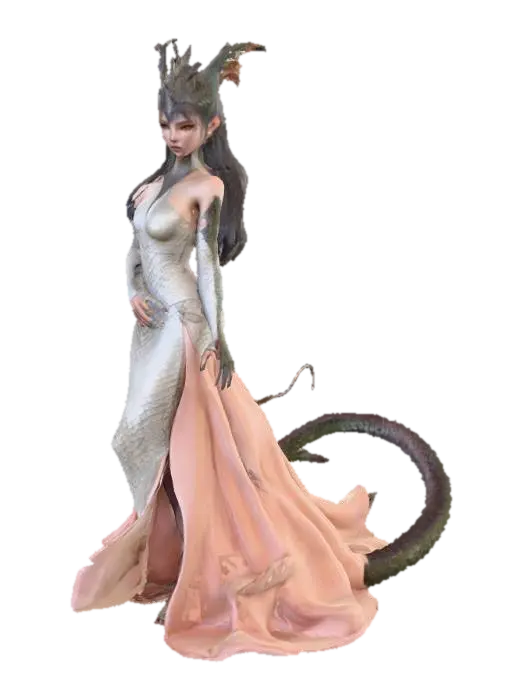 Ultra realistic Lamia. Highly detailed face and hands. Body parts should have a type… 3D model, vytvořený pomocí AI