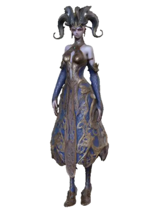 Ultra realistic Lamia. Highly detailed face and hands. Body parts should have a type… 3D model, vytvořený pomocí AI