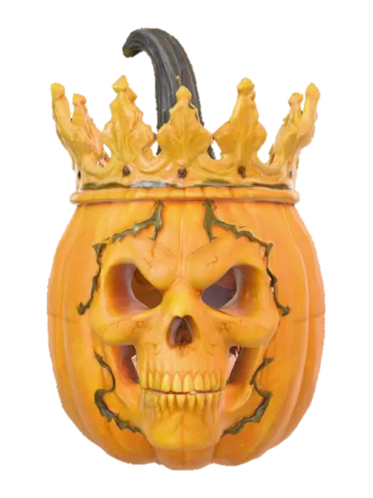 3D model for A highly realistic Halloween pumpkin king. Ultra high quality realistic textures. Solid infill.