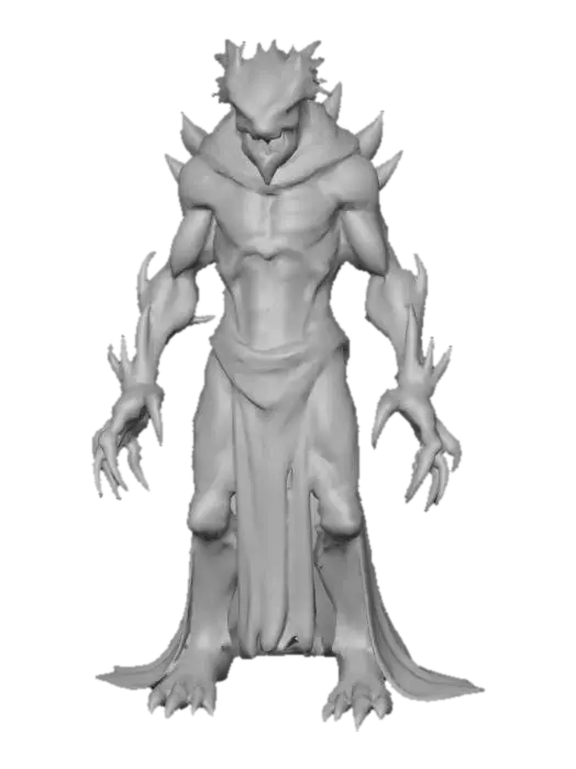 3D model for #Halloween2025#, Ultra detailed monster wearing a costume. Ultra realistic. Ultra high quality textures. Solid infill.