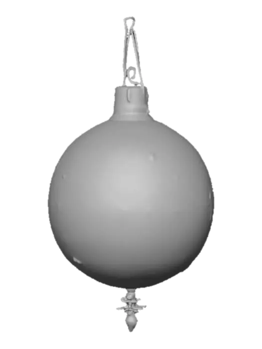 3D model for #Christmas2025#, Beautiful, delicate glass vintage Christmas ornament. Highly detailed. Realistic. High quality realistic textures. Solid infill.