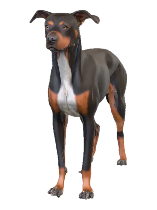 Ultra realistic ultra detail dog of a pointer class breed. Ultra high quality… - Detaileddog 3D model, vytvořený pomocí AI