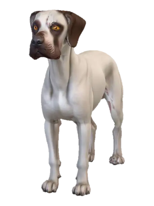 Ultra realistic ultra detail dog of a pointer class breed. Ultra high quality… - Detaileddog 3D model, vytvořený pomocí AI