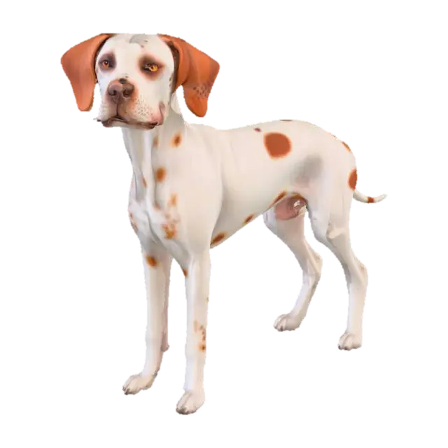 Ultra realistic ultra detail dog of a pointer class breed. Ultra high quality… - Detaileddog 3D model, vytvořený pomocí AI