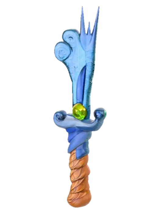 Elemental Wind Dagger 3D model, vytvořený pomocí AI
