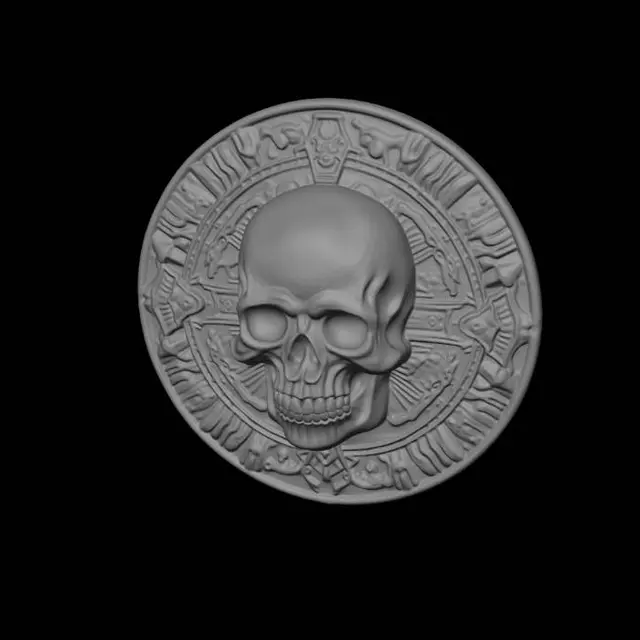 3D model for Aztec Skull Medallion