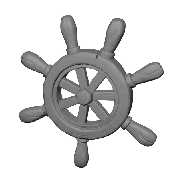 3D model for Wooden Ship's Wheel