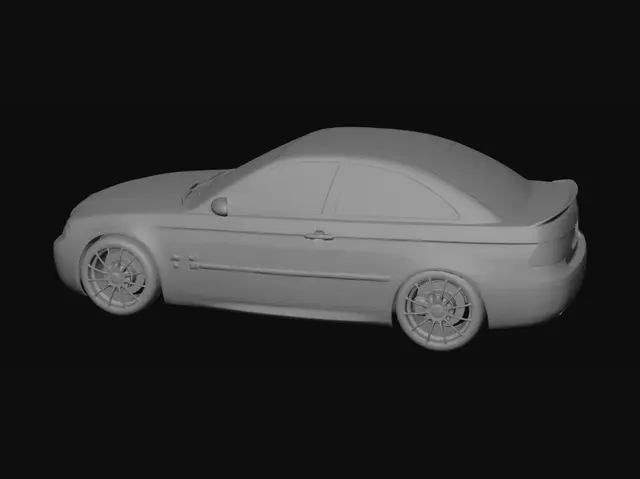 3D model for Autumn Red BMW M3 on a Leafy Road