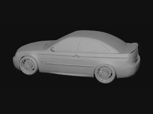3D model for Autumn Red BMW M3 on a Leafy Road
