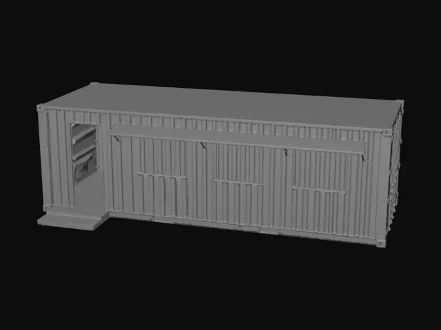 3D model for Red Shipping Container Office