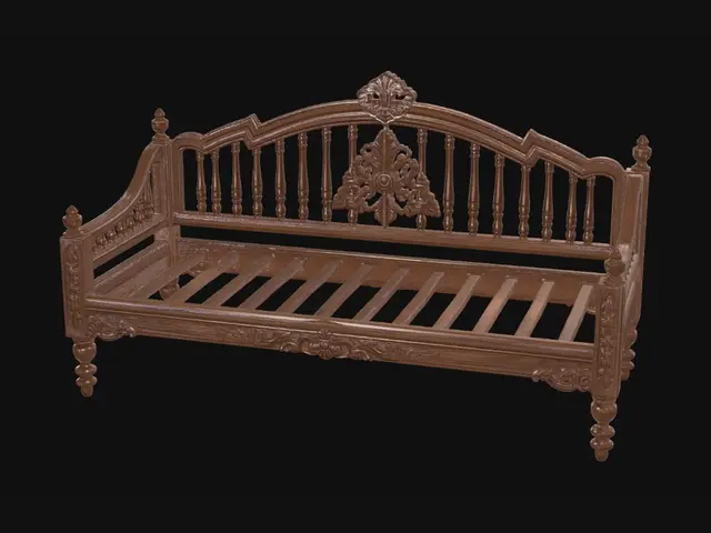 3D model for Antique Carved Wooden Daybed