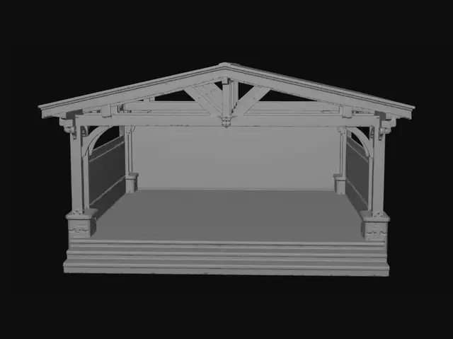 3D model for Rustic Timber Stage