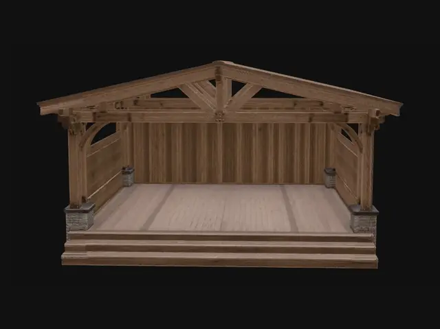 3D model for Rustic Timber Stage