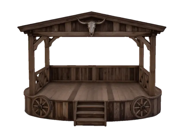 Longhorn Stage - Theatre 3D model, vytvořený pomocí AI